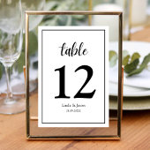 Personalisiert Moderne Elegance Hochzeit Tischnumm Tischnummer