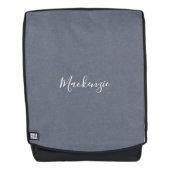 Personalisiert Moderne Elegante Blaue Graue Imitat Rucksack (Vorderseite)