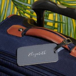 Personalisiert Moderne Elegante Blaue Graue Linse Gepäckanhänger