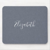 Personalisiert Moderne Elegante Blaue Graue Linse Mousepad (Vorne)