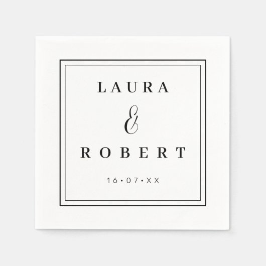 Personalisiert Moderne Elegante Einfache stilvolle Serviette (Vorderseite)