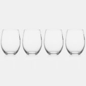 Personalisiert Moderne, elegante Hexen Weinbar Weinglas Ohne Stiel (Rechts)