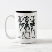 Personalisiert Moderne, elegante Hexen Weinbar Zweifarbige Tasse (Links)