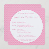 Personalisiert Moderne Elegante Rosa Geburtstagspa Einladung (Vorne/Hinten)