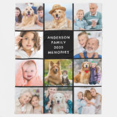 Personalisiert Moderne Familienfotografie 11 Fleecedecke (Vorderseite)
