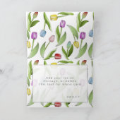 Personalisiert Moderne farbenfrohe Tulip Blume Karte (Innenseite)
