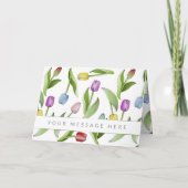 Personalisiert Moderne farbenfrohe Tulip Blume Karte (Vorderseite)