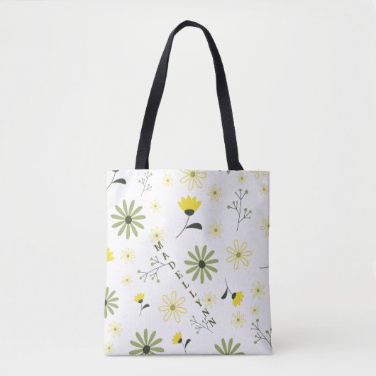 Personalisiert Moderne florale Wildblumen Bridesma Tasche (Vorderseite)