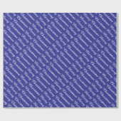 Personalisiert Moderne frohe Weihnachten Tief blau Geschenkpapier (Flach)