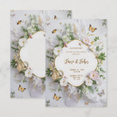 [Personalisiert] Moderne Hochzeit im Garten Einladung (Vorne/Hinten)