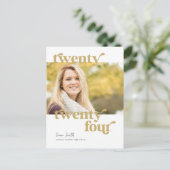 Personalisiert Moderne Klasse 2024 Foto Abschluss Postkarte (Stehend Vorderseite)