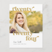 Personalisiert Moderne Klasse 2024 Foto Abschluss Postkarte (Vorderseite)