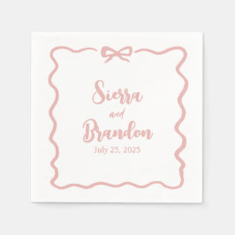 Personalisiert Moderne Minimalistische Hochzeit Na Serviette