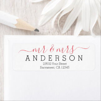 Personalisiert Moderne Mr. and Mrs. Familienname R