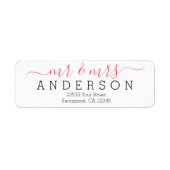 Personalisiert Moderne Mr. and Mrs. Familienname R (Vorne)