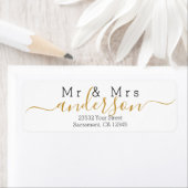 Personalisiert Moderne Mr. and Mrs. Familienname R (Insitu)