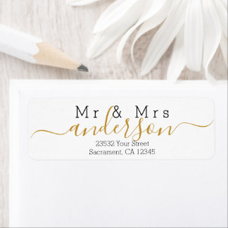 Personalisiert Moderne Mr. and Mrs. Familienname R