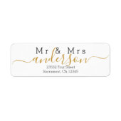 Personalisiert Moderne Mr. and Mrs. Familienname R (Vorne)