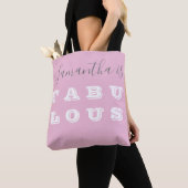 Personalisiert-Moderne rosa Typografie Tasche (Von Nahem)