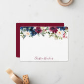 Personalisiert Moderne Wasserfarben Blumenstrauch Mitteilungskarte (Vorderseite/Rückseite Beispiel)
