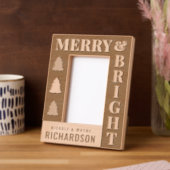 Personalisiert Moderne Weihnachten Geätzte Rahmen (Linke Ecke)