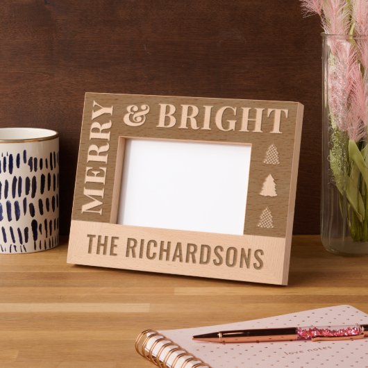 Personalisiert Moderne Weihnachten Geätzte Rahmen (Links)