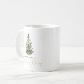 Personalisiert Moderne Weihnachtsbaum Hot Kakao Ta Kaffeetasse (Vorderseite Links)
