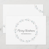 Personalisiert Moderne Weihnachtsfamilie Feiertagskarte (Vorne/Hinten)