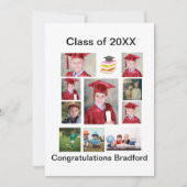 Personalisiert Moderner Abschluss 11 FotoCollage Einladung (Vorderseite)