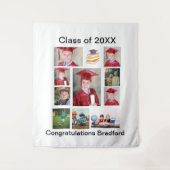 Personalisiert Moderner Abschluss 11 FotoCollage Wandteppich (Vorderseite)