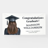 Personalisiert Moderner Abschluss Weibliche Gradui Banner (Horizontal)