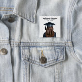 Personalisiert Moderner Abschluss Weibliche Gradui Button (Beispiel)