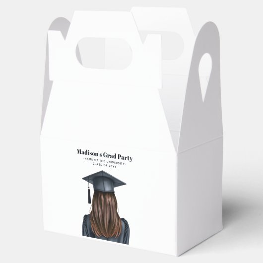 Personalisiert Moderner Abschluss Weibliche Gradui Geschenkschachtel (Geöffnet)