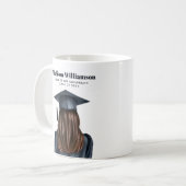 Personalisiert Moderner Abschluss Weibliche Gradui Kaffeetasse (Vorderseite Links)