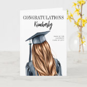 Personalisiert Moderner Abschluss Weibliche Gradui Karte (Gelbe Blume)