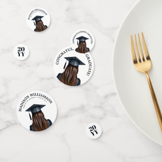 Personalisiert Moderner Abschluss Weibliche Gradui Konfetti (Gruppe)