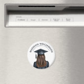 Personalisiert Moderner Abschluss Weibliche Gradui Magnet (In Situ (Geschirrspüler))