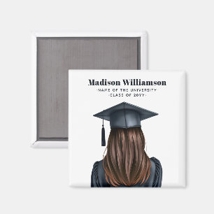 Personalisiert Moderner Abschluss Weibliche Gradui Magnet