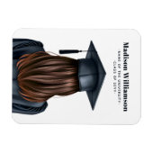 Personalisiert Moderner Abschluss Weibliche Gradui Magnet (Horizontal)