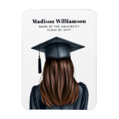 Personalisiert Moderner Abschluss Weibliche Gradui Magnet (Vertikal)