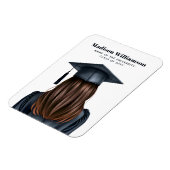 Personalisiert Moderner Abschluss Weibliche Gradui Magnet (Linke Seite)