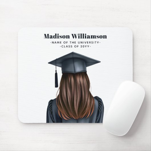 Personalisiert Moderner Abschluss Weibliche Gradui Mousepad (Mit Mouse)
