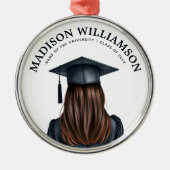Personalisiert Moderner Abschluss Weibliche Gradui Ornament Aus Metall (Vorne)