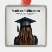 Personalisiert Moderner Abschluss Weibliche Gradui Ornament Aus Metall (Vorne)