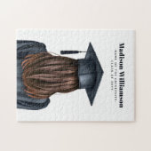 Personalisiert Moderner Abschluss Weibliche Gradui Puzzle (Horizontal)