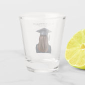 Personalisiert Moderner Abschluss Weibliche Gradui Schnapsglas (Rückseite)