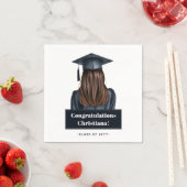 Personalisiert Moderner Abschluss Weibliche Gradui Serviette (Beispiel)