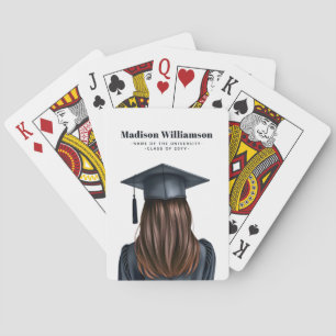Personalisiert Moderner Abschluss Weibliche Gradui Spielkarten