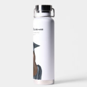 Personalisiert Moderner Abschluss Weibliche Gradui Trinkflasche (Rückseite)