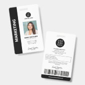 Personalisiert Moderner Beruflicher Mitarbeiter ID Ausweis (Vorder- & Rückseite)